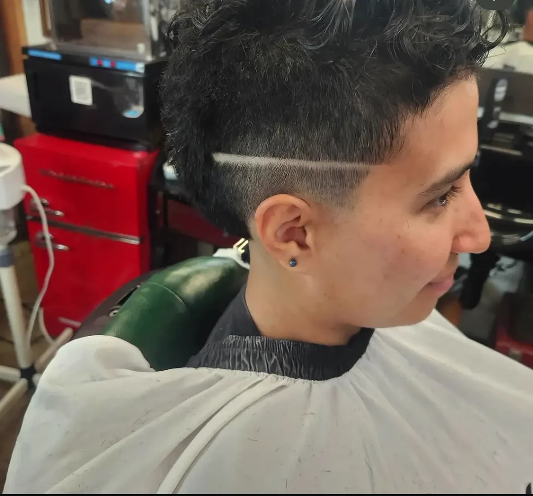 A textured top with a clean fade